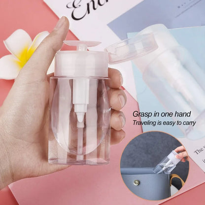 100ml Refillable Empty Press Clear Dispenser Liquid Container Pump Bottle Remover Cleaner Polish Makeup Manicure Tools Accessory