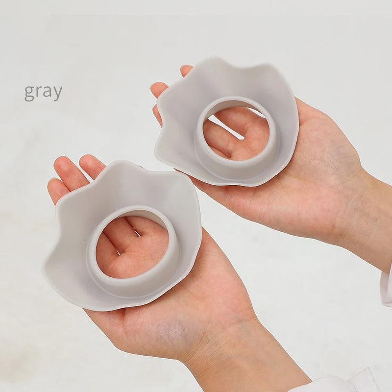 1 Pair Washing Face Wrist Watch Band Flower Shape Silicone Solid Color Waterproof Hair Accessories Head Wrap Makeup Care Tool