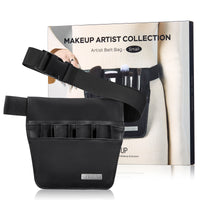 Jessup Makeup Artist Belt Bag for Makeup Accessories Women Bags Make Up Tools Travel Beauty Case Black Small CB021