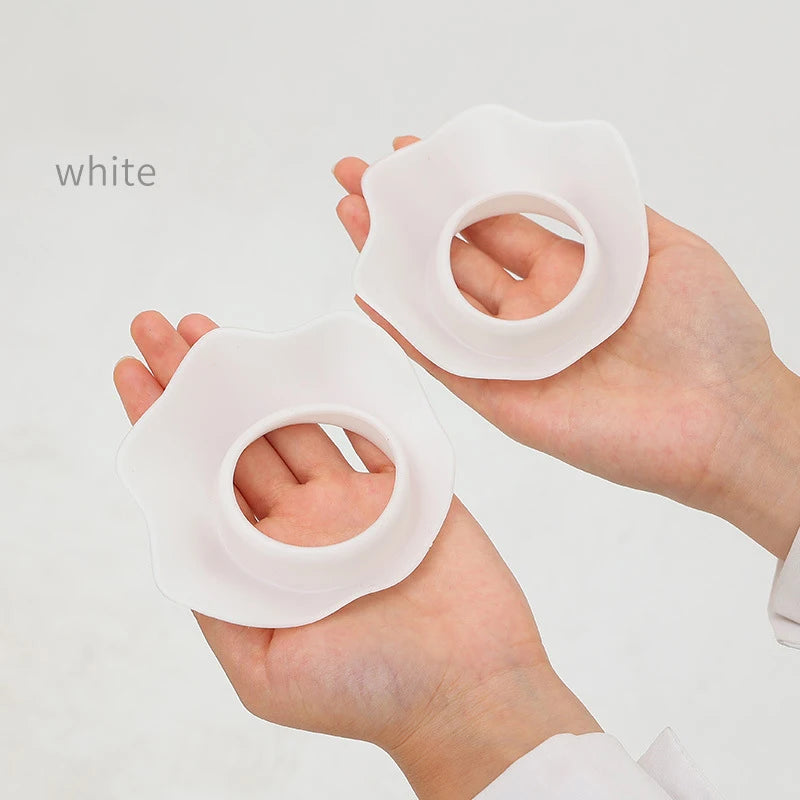 1 Pair Washing Face Wrist Watch Band Flower Shape Silicone Solid Color Waterproof Hair Accessories Head Wrap Makeup Care Tool