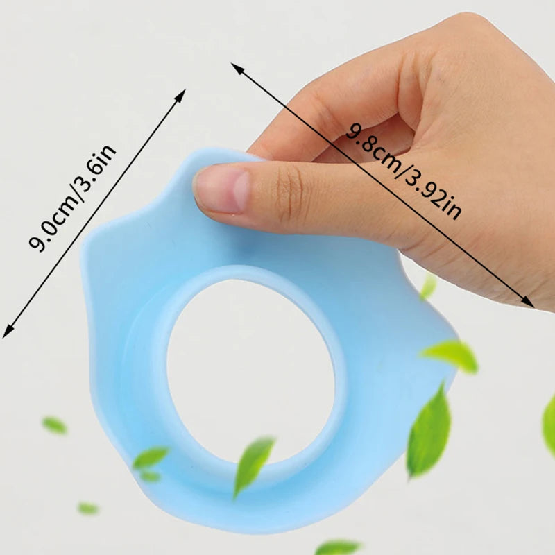 1 Pair Washing Face Wrist Watch Band Flower Shape Silicone Solid Color Waterproof Hair Accessories Head Wrap Makeup Care Tool