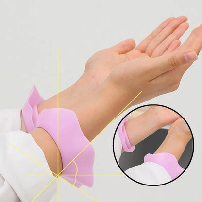 1 Pair Washing Face Wrist Watch Band Flower Shape Silicone Solid Color Waterproof Hair Accessories Head Wrap Makeup Care Tool