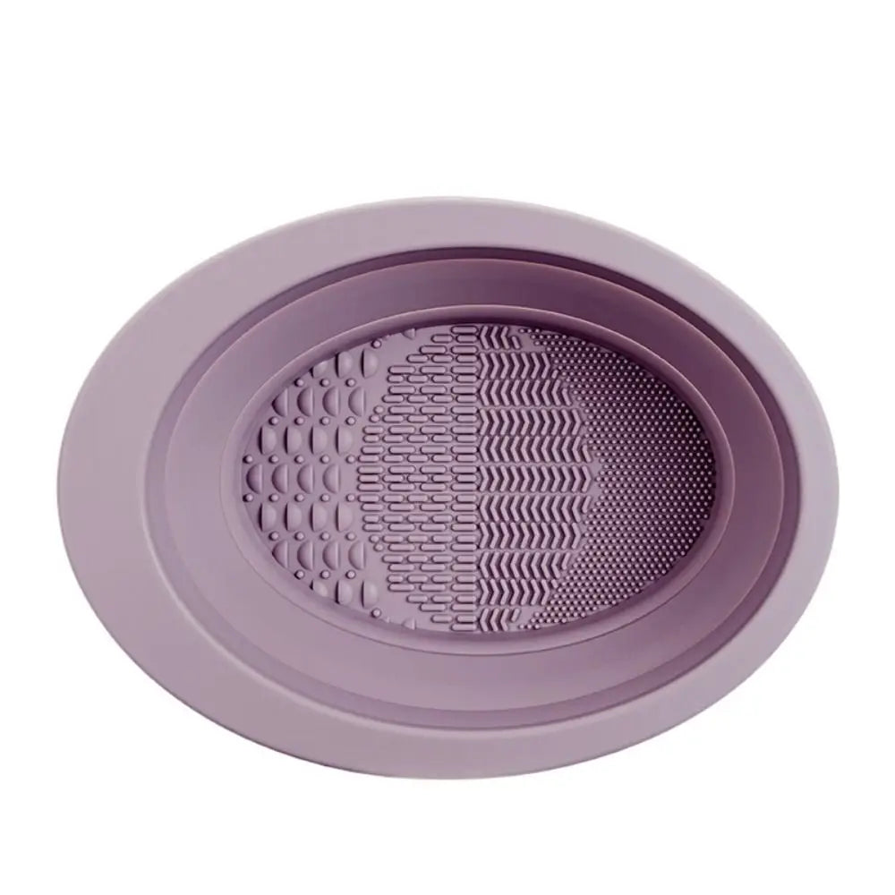 Silicone Makeup Brush Cleaning Bowl Beauty Cosmetic Brush Cleaner Makeup Brush Cleaning Mat Korean Style Multifunction